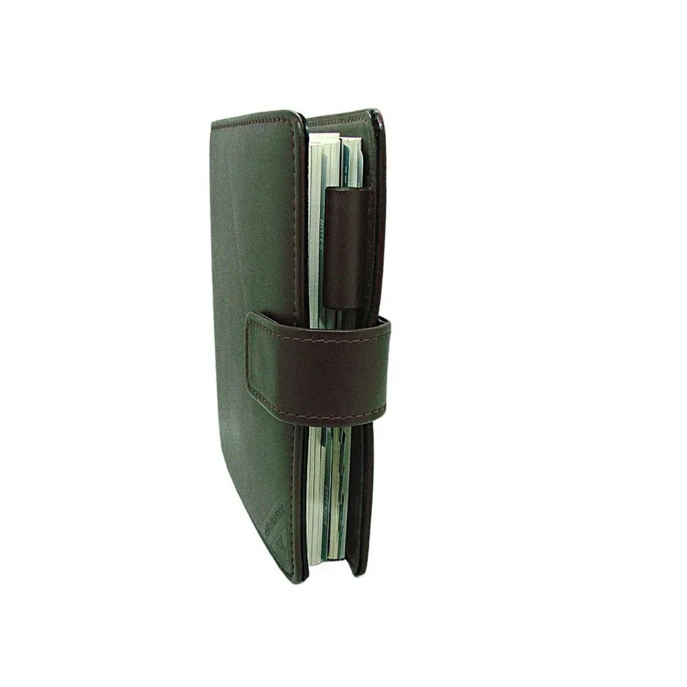 Dayrunner Snap Closure Fact Center Personal Organizer Planner Brown Burgundy